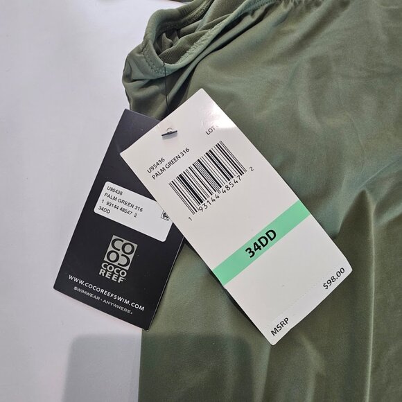 Coco Reef Classic Solids Ultra-Fit Underwire Tankini Top 34DD - Picture 10 of 13